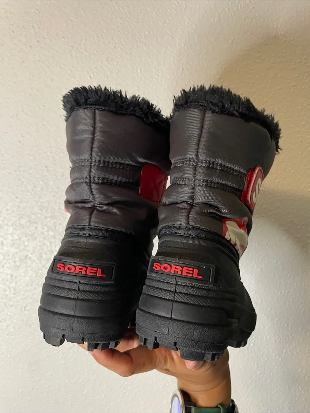 Sorel Outdoor Snow Commander Boots Sz 10 Children’s Unisex Black Winter